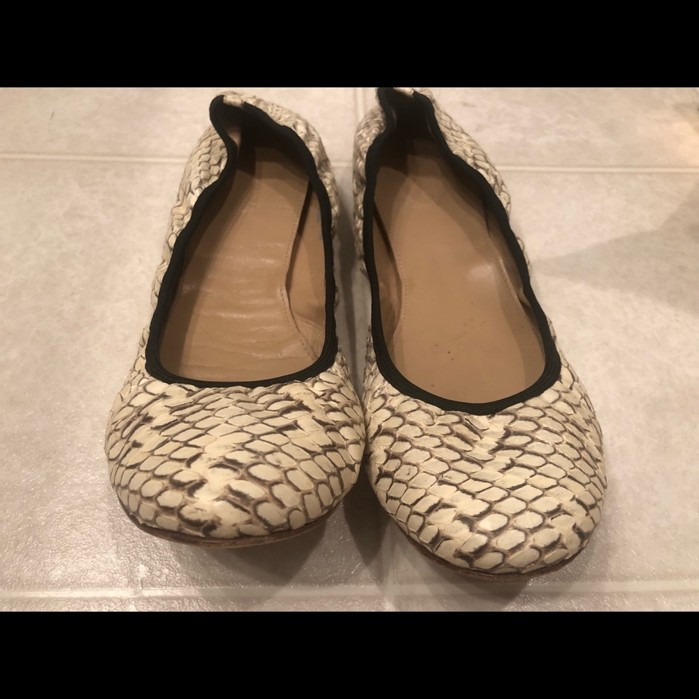 J Crew snakeskin flats